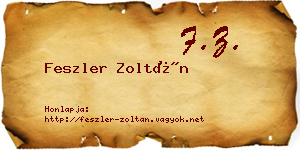 Feszler Zoltán névjegykártya