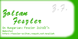 zoltan feszler business card